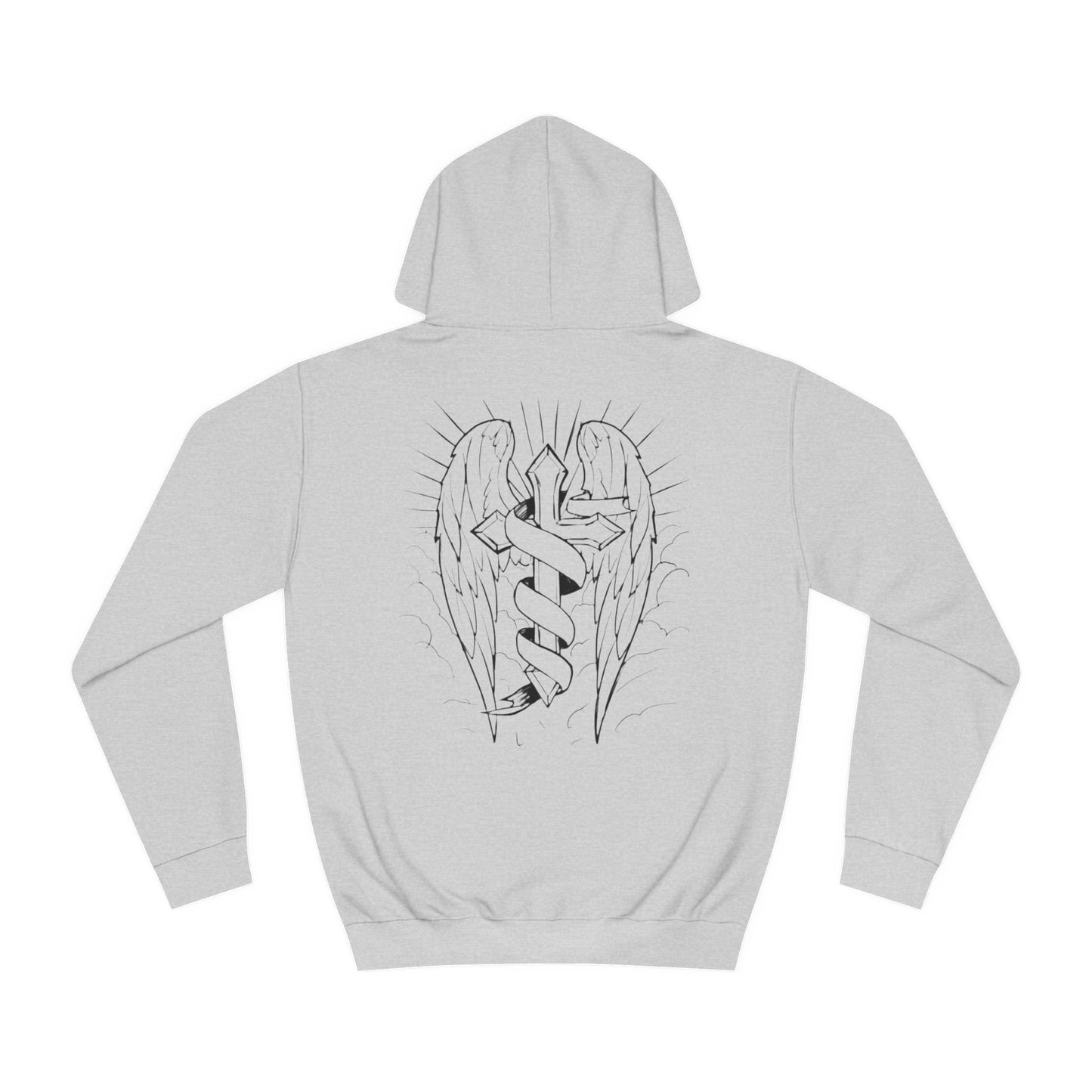 Vintage Hoodie with Winged Design