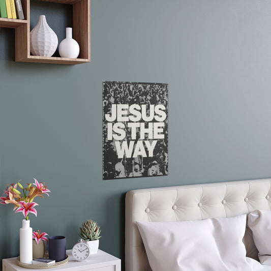 Inspirational Silk Poster - 'Jesus Is The Way' for Home and Outdoor Decor